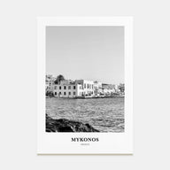 Mykonos Portrait B&W Poster