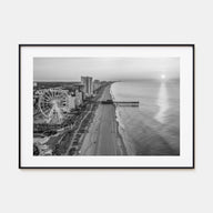 Myrtle Beach Landscape B&W Poster