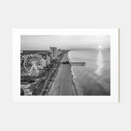 Myrtle Beach Landscape B&W Poster