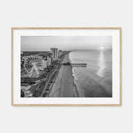 Myrtle Beach Landscape B&W Poster