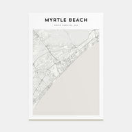 Myrtle Beach Map Portrait Poster