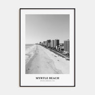Myrtle Beach Portrait B&W Poster