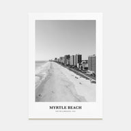 Myrtle Beach Portrait B&W Poster