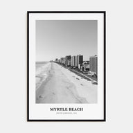 Myrtle Beach Portrait B&W Poster