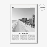 Myrtle Beach Print Black and White, Myrtle Beach Wall Art, Myrtle Beach Poster, Myrtle Beach Photo, Myrtle Beach Map, South Carolina, USA