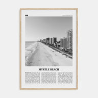 Myrtle Beach Travel B&W Poster