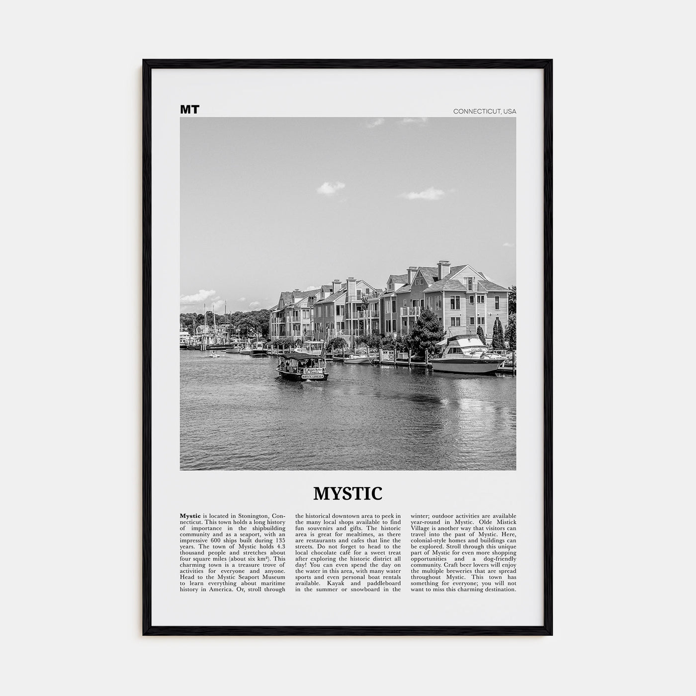 Mystic Travel B&W Poster