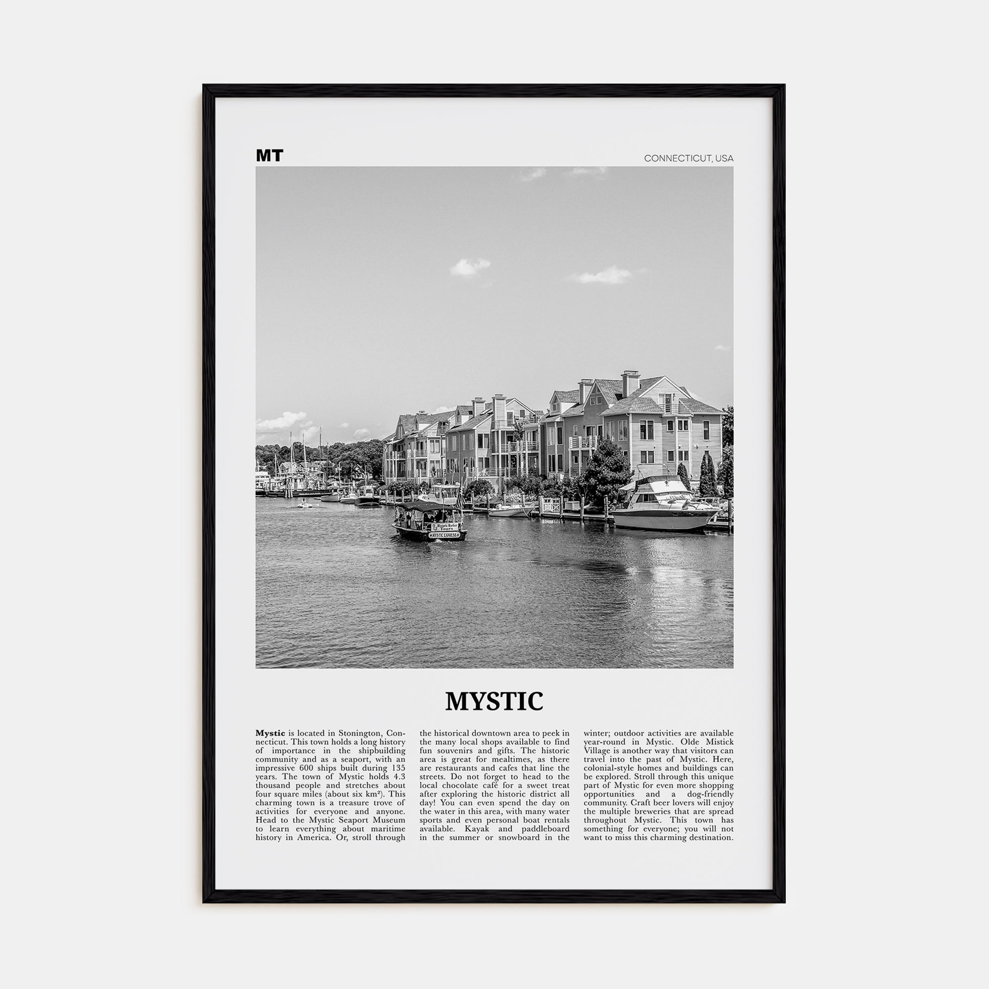 Mystic Travel B&W Poster