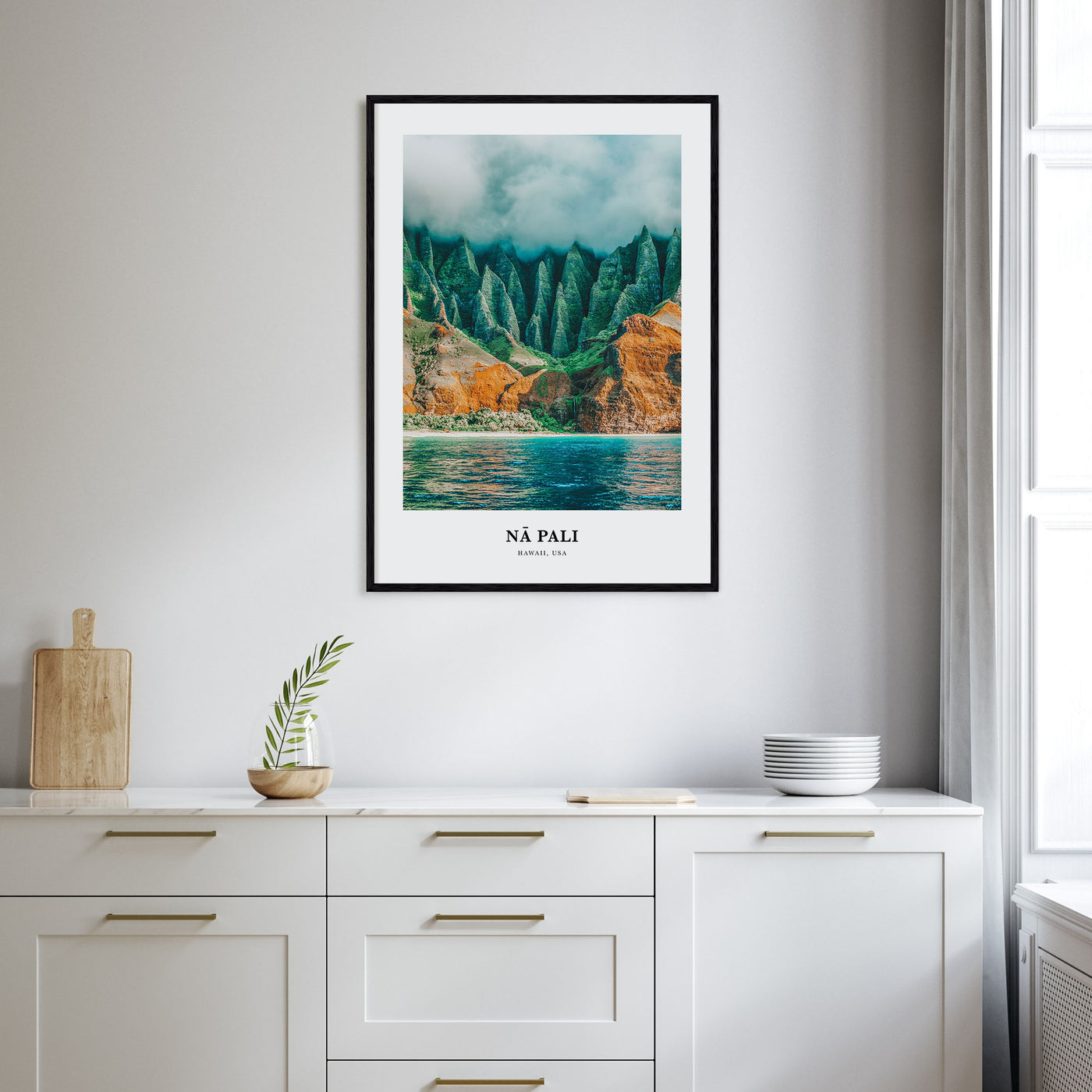 Nā Pali Portrait Color No 1 Poster
