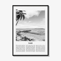 Nadi Print Black and White, Nadi Wall Art, Nadi Poster, Nadi Photo, Nadi Wall Décor, Nadi Map, Fiji