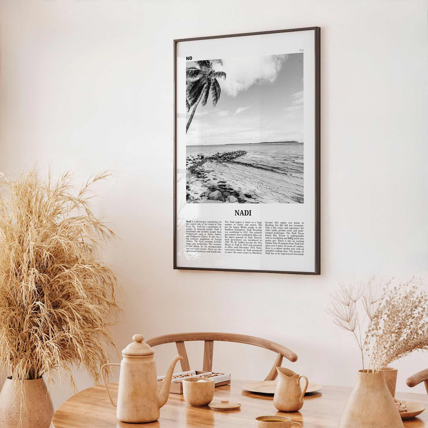 Nadi Print Black and White, Nadi Wall Art, Nadi Poster, Nadi Photo, Nadi Wall Décor, Nadi Map, Fiji