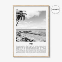 Nadi Print Black and White, Nadi Wall Art, Nadi Poster, Nadi Photo, Nadi Wall Décor, Nadi Map, Fiji