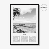 Nadi Print Black and White, Nadi Wall Art, Nadi Poster, Nadi Photo, Nadi Wall Décor, Nadi Map, Fiji