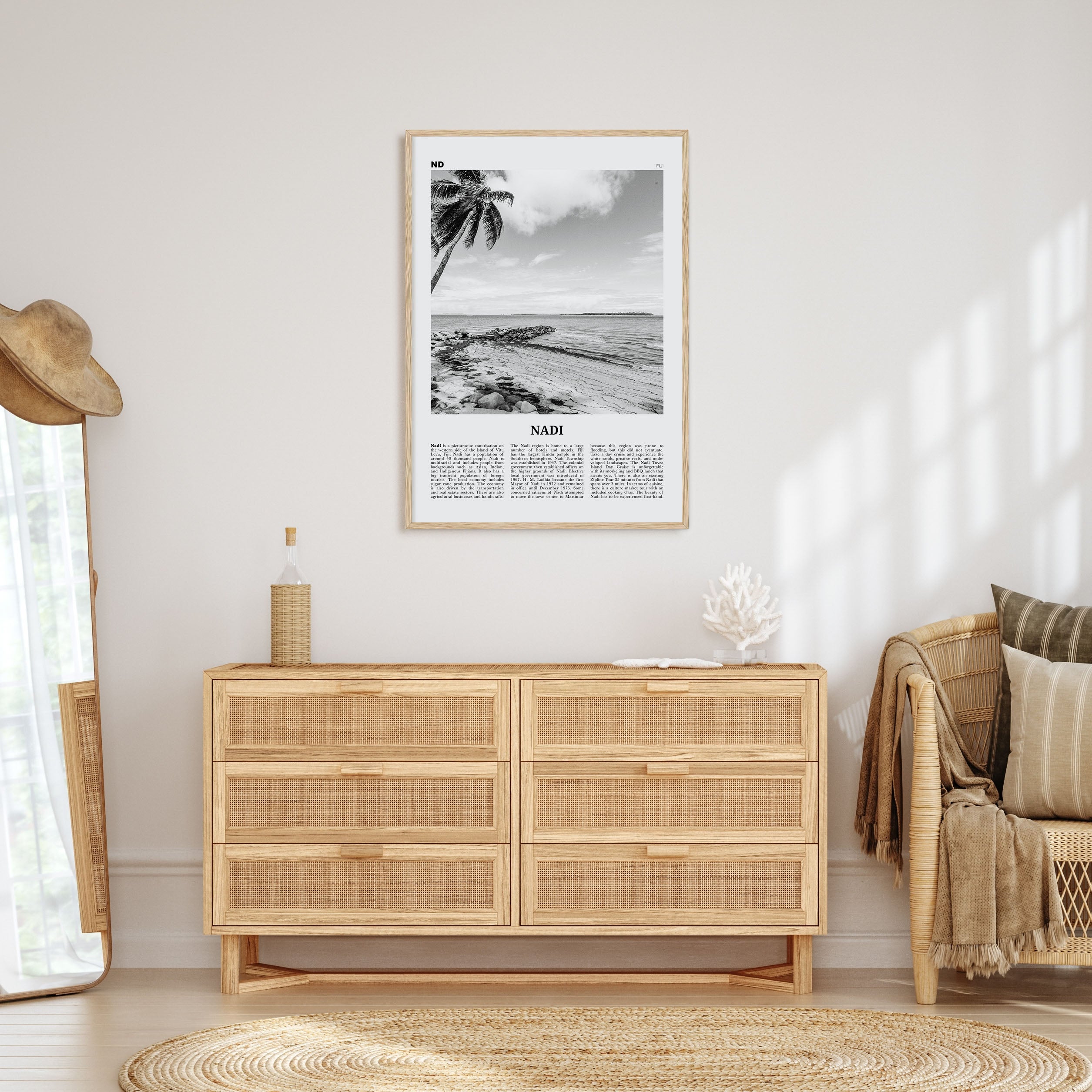 Nadi Travel B&W Poster
