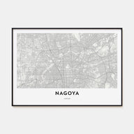 Nagoya Map Landscape Poster