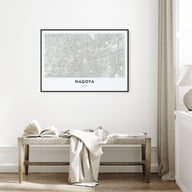 Nagoya Map Landscape Poster