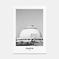 Nagpur Portrait B&W Poster