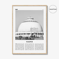 Nagpur Print Black and White, Nagpur Wall Art, Nagpur Poster, Nagpur Photo, Nagpur Wall Décor, Nagpur Map, India