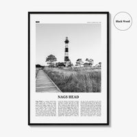 Nags Head Print Black and White, Nags Head Wall Art, Nags Head Poster, Nags Head Photo, Nags Head Décor, North Carolina, USA, United States