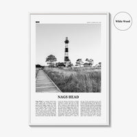 Nags Head Print Black and White, Nags Head Wall Art, Nags Head Poster, Nags Head Photo, Nags Head Décor, North Carolina, USA, United States