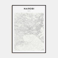 Nairobi Map Portrait Poster