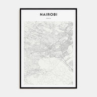 Nairobi Map Portrait Poster