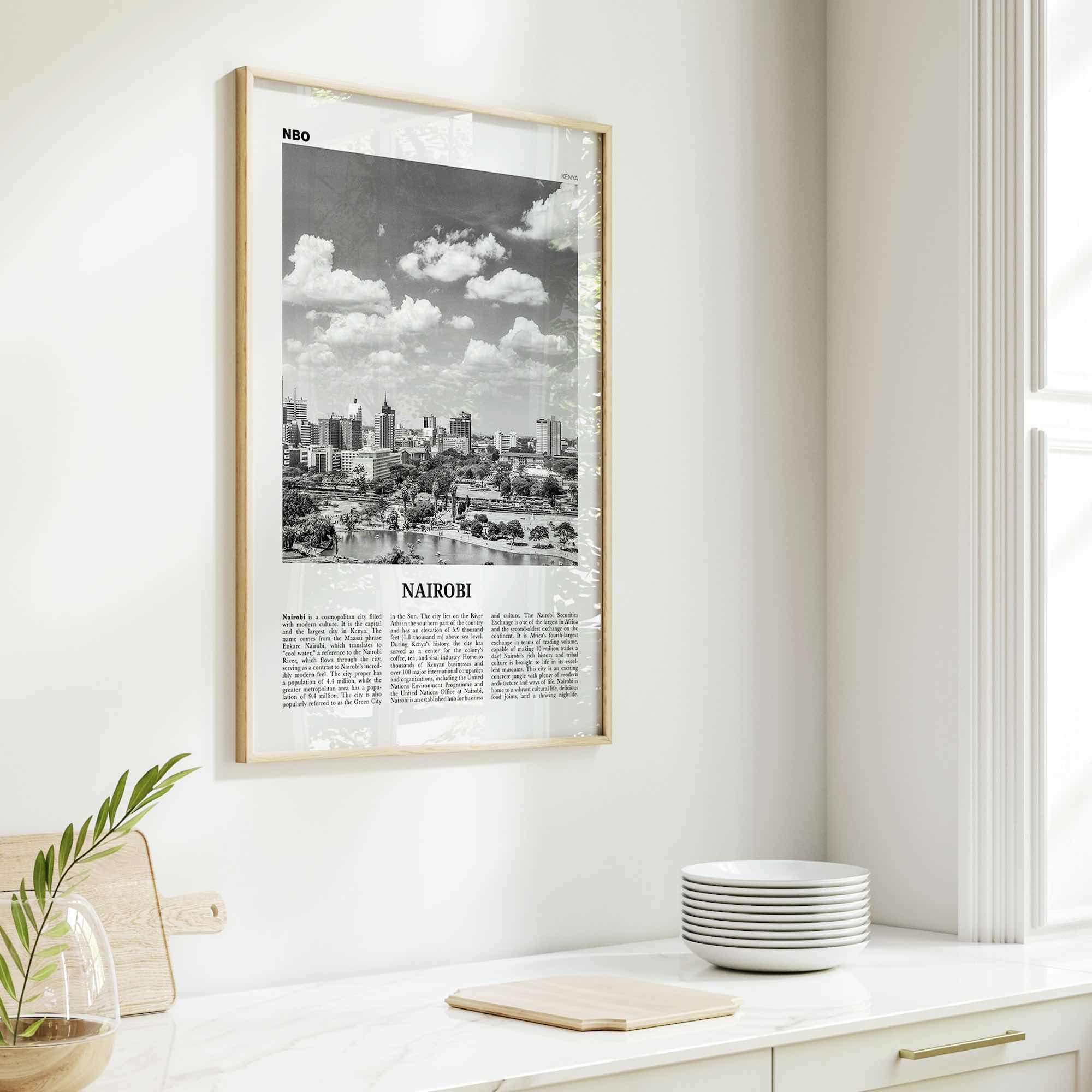 Nairobi Print Black and White No 1, Nairobi Wall Art, Nairobi Poster, Nairobi Photo, Nairobi Wall Decor, Kenya, Nyrobi, Africa