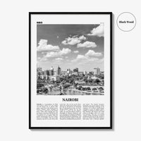 Nairobi Print Black and White No 1, Nairobi Wall Art, Nairobi Poster, Nairobi Photo, Nairobi Wall Decor, Kenya, Nyrobi, Africa