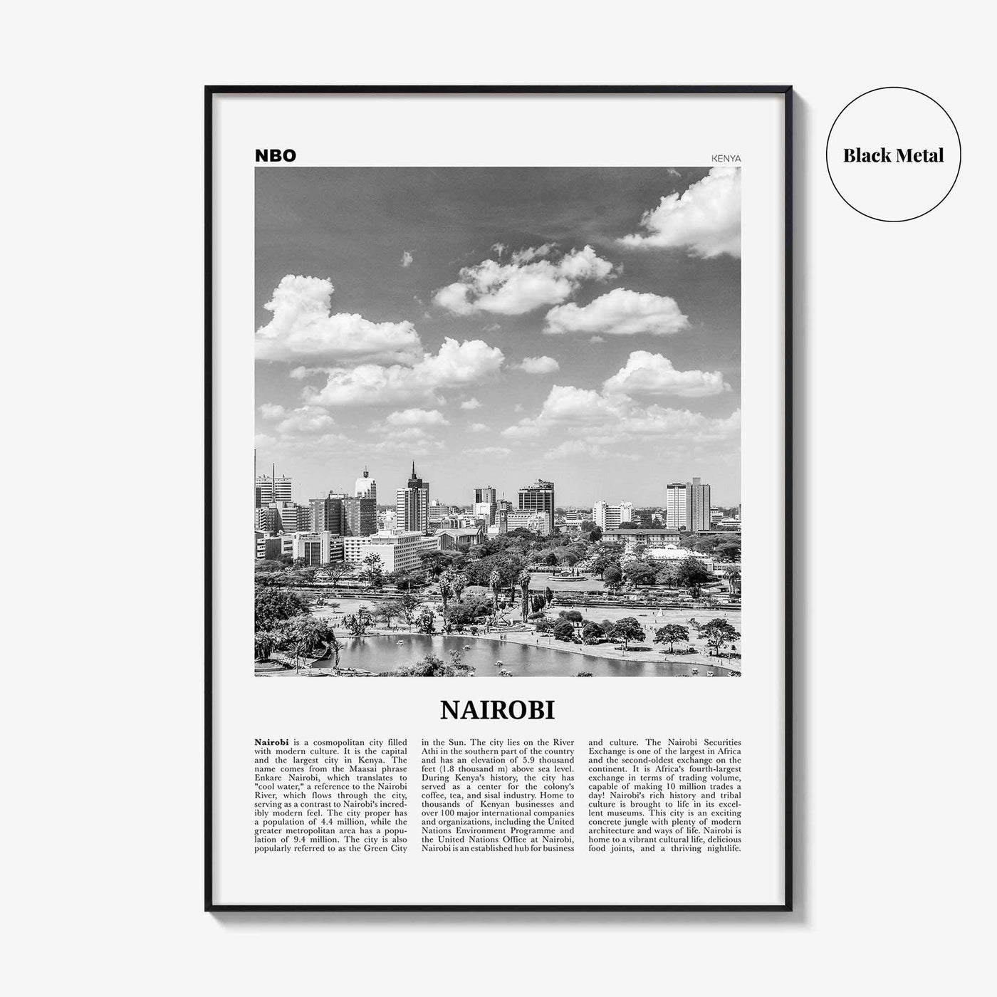 Nairobi Print Black and White No 1, Nairobi Wall Art, Nairobi Poster, Nairobi Photo, Nairobi Wall Decor, Kenya, Nyrobi, Africa