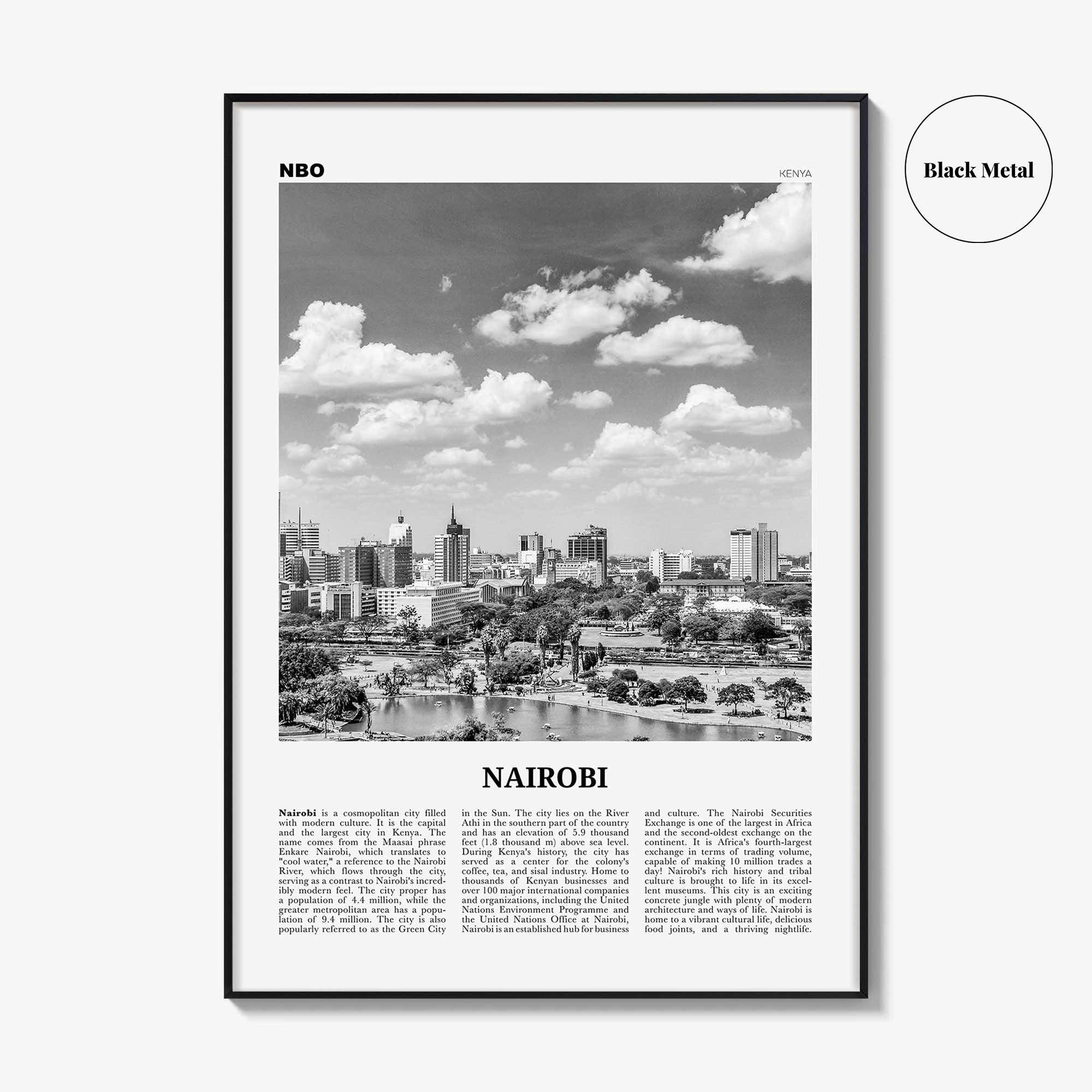 Nairobi Print Black and White No 1, Nairobi Wall Art, Nairobi Poster, Nairobi Photo, Nairobi Wall Decor, Kenya, Nyrobi, Africa