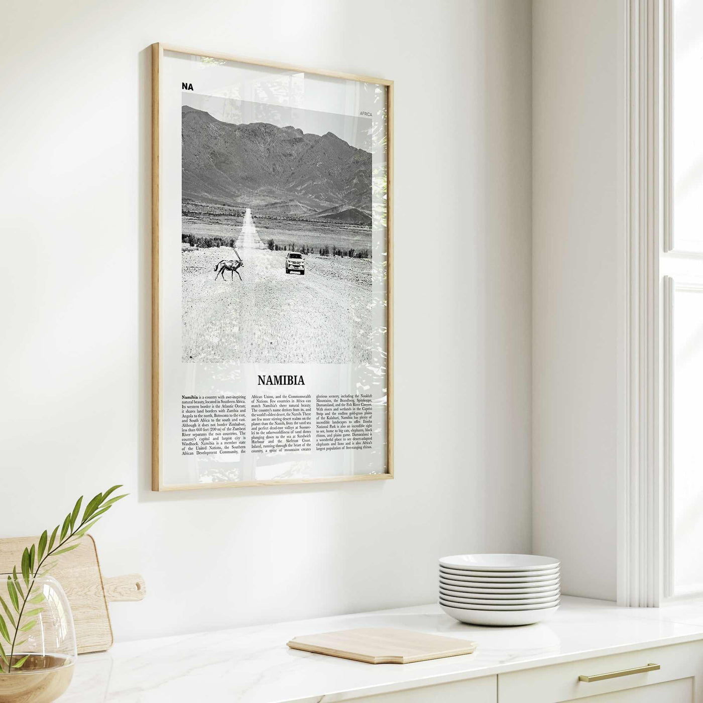 Namibia Print Black and White, Namibia Wall Art, Namibia Poster, Namibia Photo, Namibia Wall Decor, Country Art Print, Windhoek, Africa