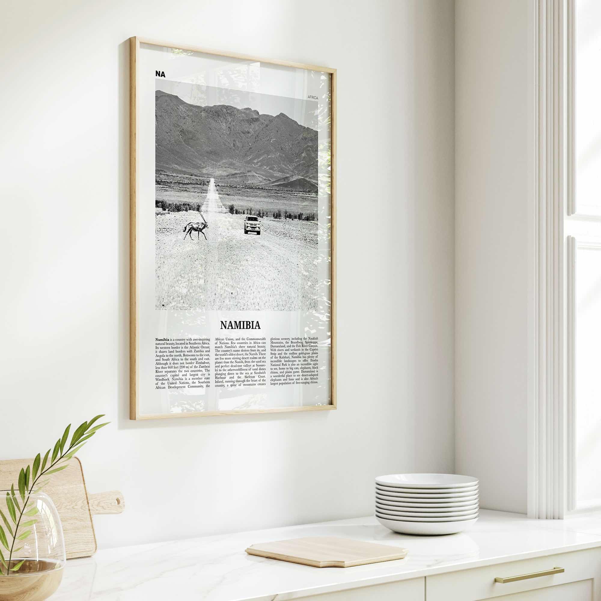 Namibia Print Black and White, Namibia Wall Art, Namibia Poster, Namibia Photo, Namibia Wall Decor, Country Art Print, Windhoek, Africa