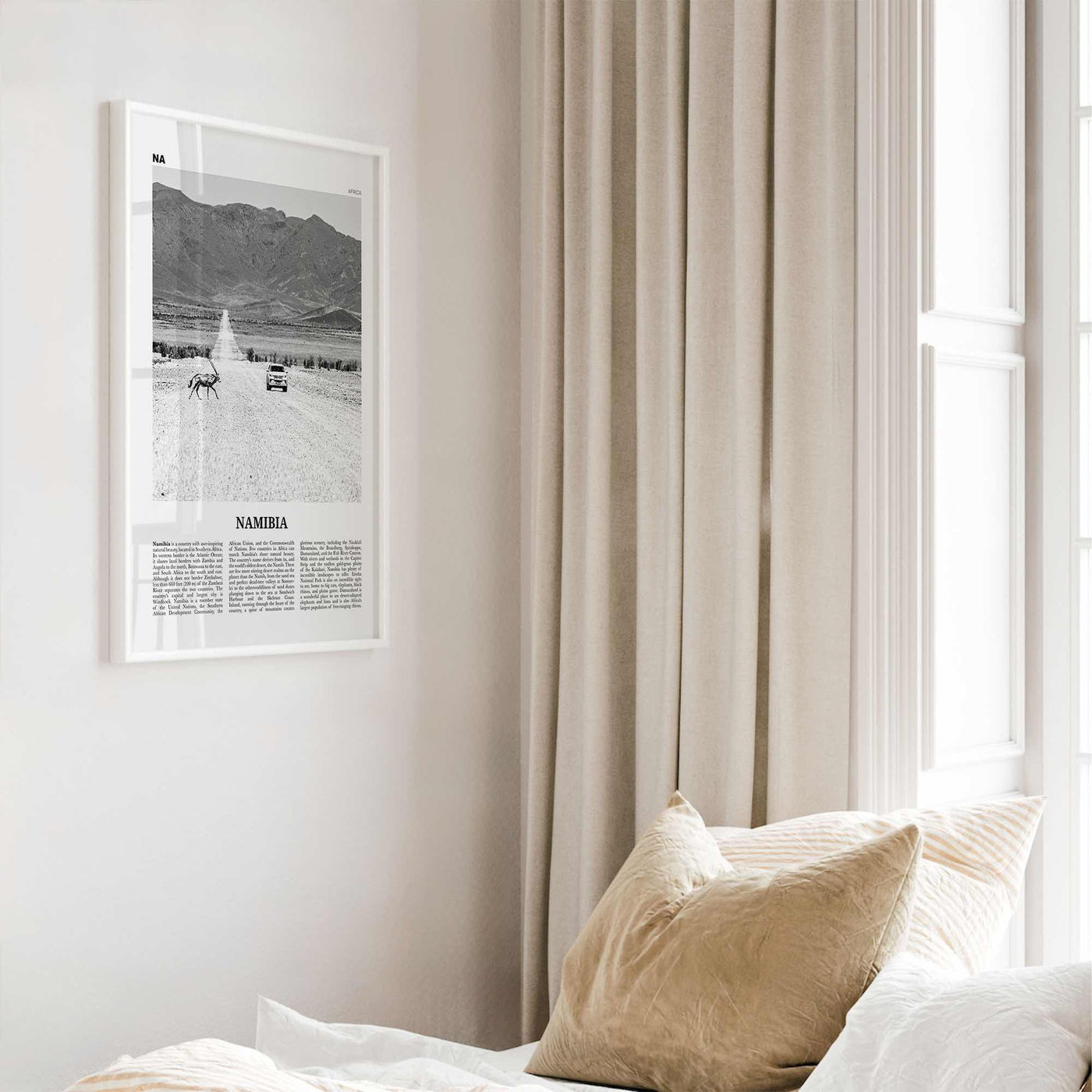 Namibia Print Black and White, Namibia Wall Art, Namibia Poster, Namibia Photo, Namibia Wall Decor, Country Art Print, Windhoek, Africa