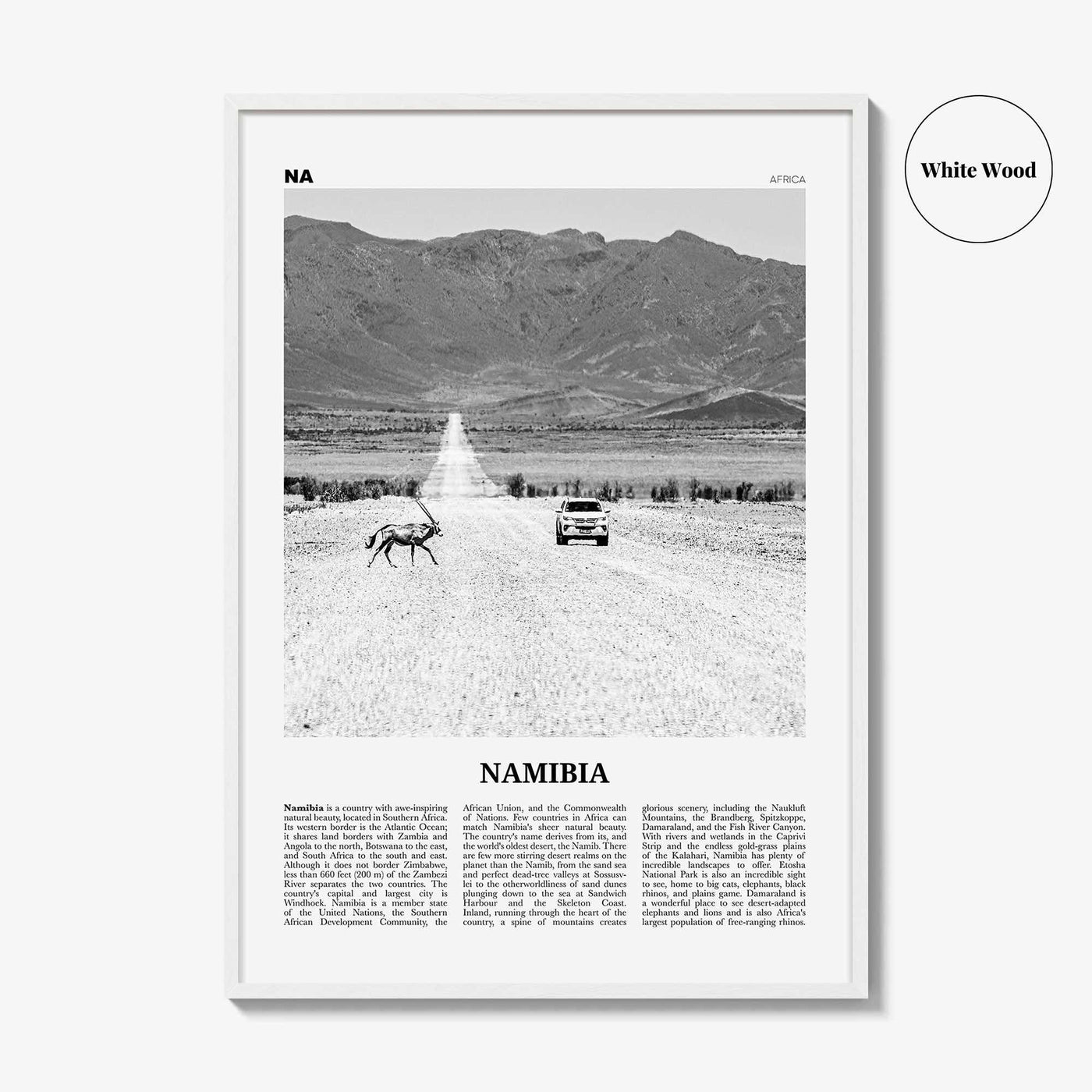 Namibia Print Black and White, Namibia Wall Art, Namibia Poster, Namibia Photo, Namibia Wall Decor, Country Art Print, Windhoek, Africa