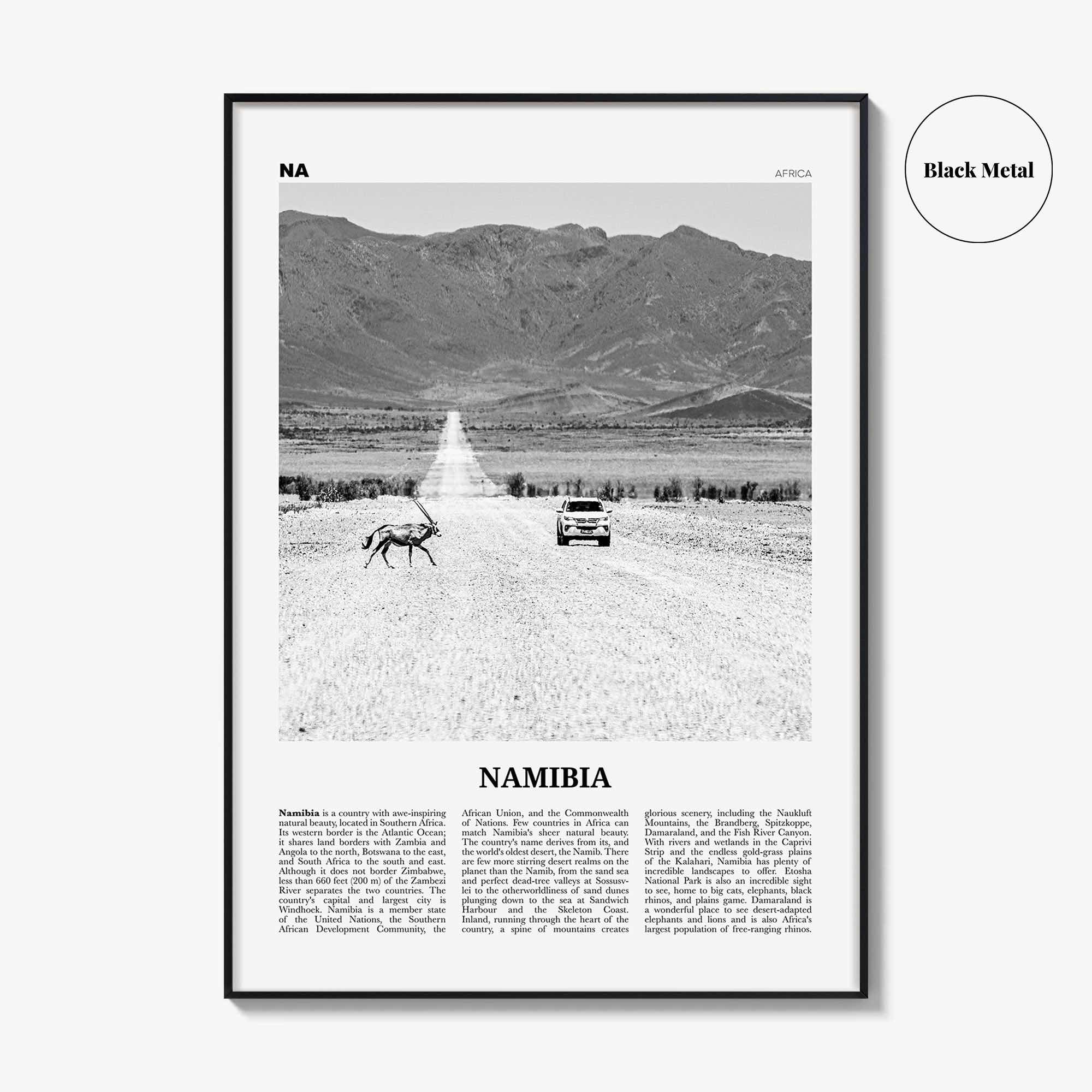 Namibia Print Black and White, Namibia Wall Art, Namibia Poster, Namibia Photo, Namibia Wall Decor, Country Art Print, Windhoek, Africa