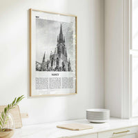 Nancy Print Black and White, Nancy Wall Art, Nancy Poster, Nancy Photo, Nancy Wall Décor, Nancy Map, France