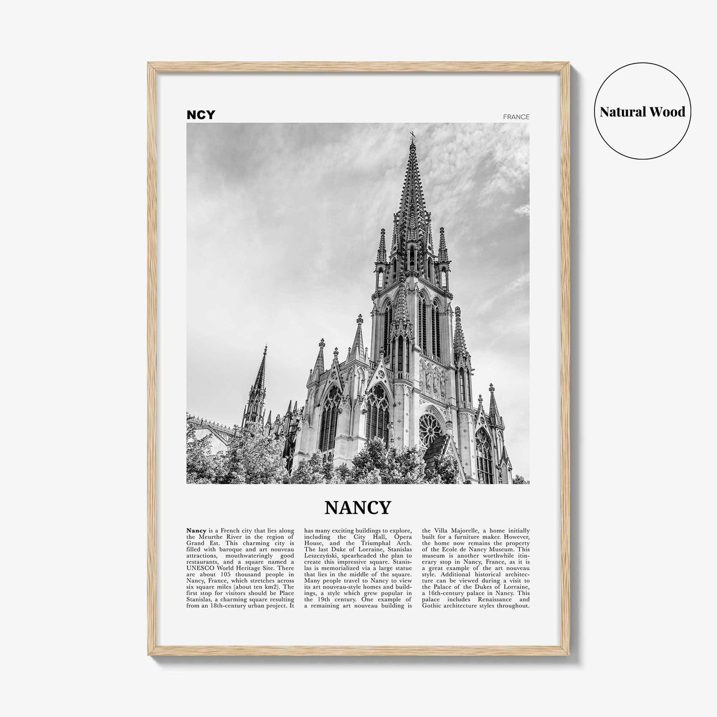 Nancy Print Black and White, Nancy Wall Art, Nancy Poster, Nancy Photo, Nancy Wall Décor, Nancy Map, France