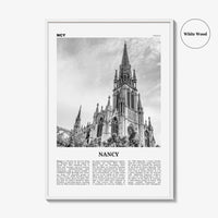 Nancy Print Black and White, Nancy Wall Art, Nancy Poster, Nancy Photo, Nancy Wall Décor, Nancy Map, France
