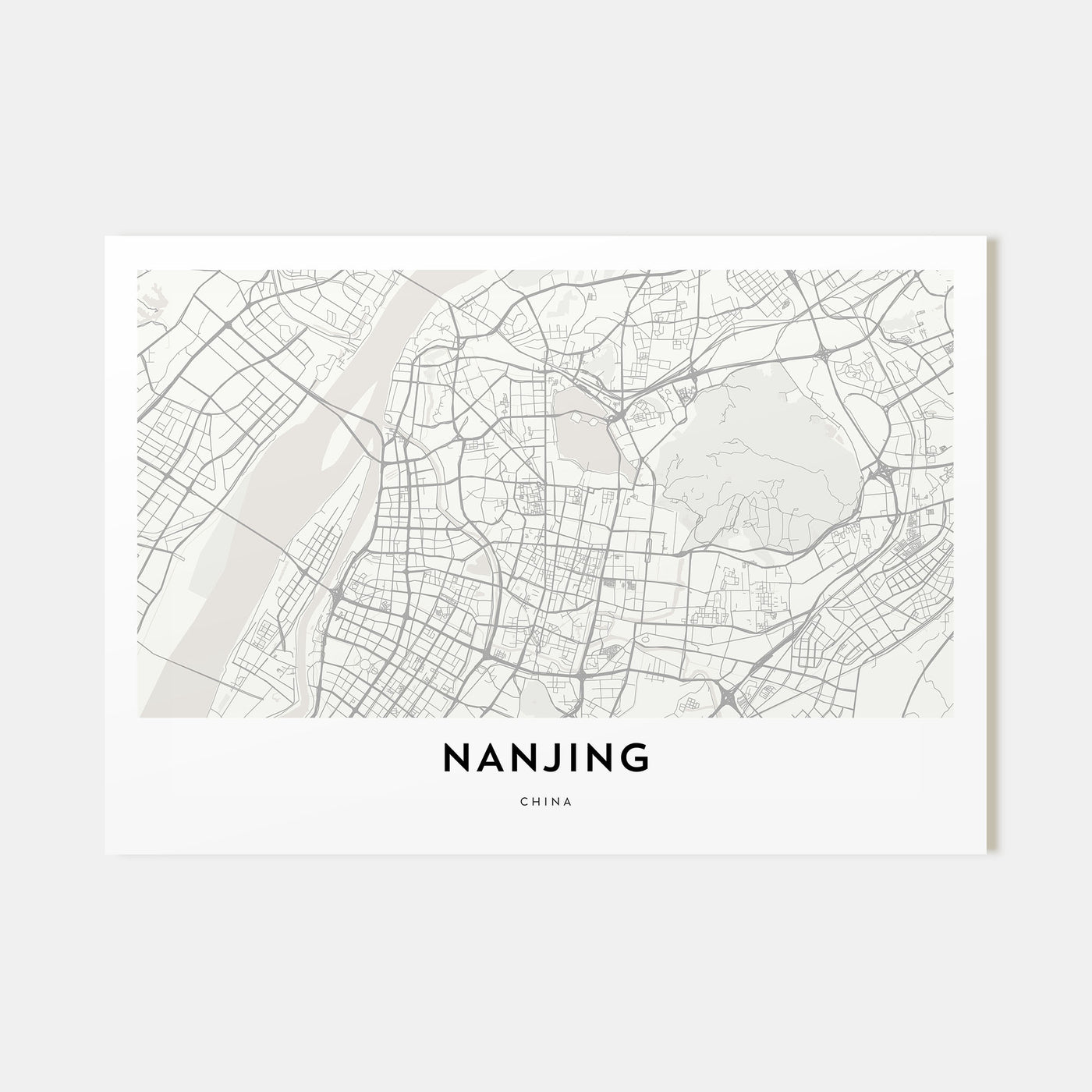 Nanjing Map Landscape Poster