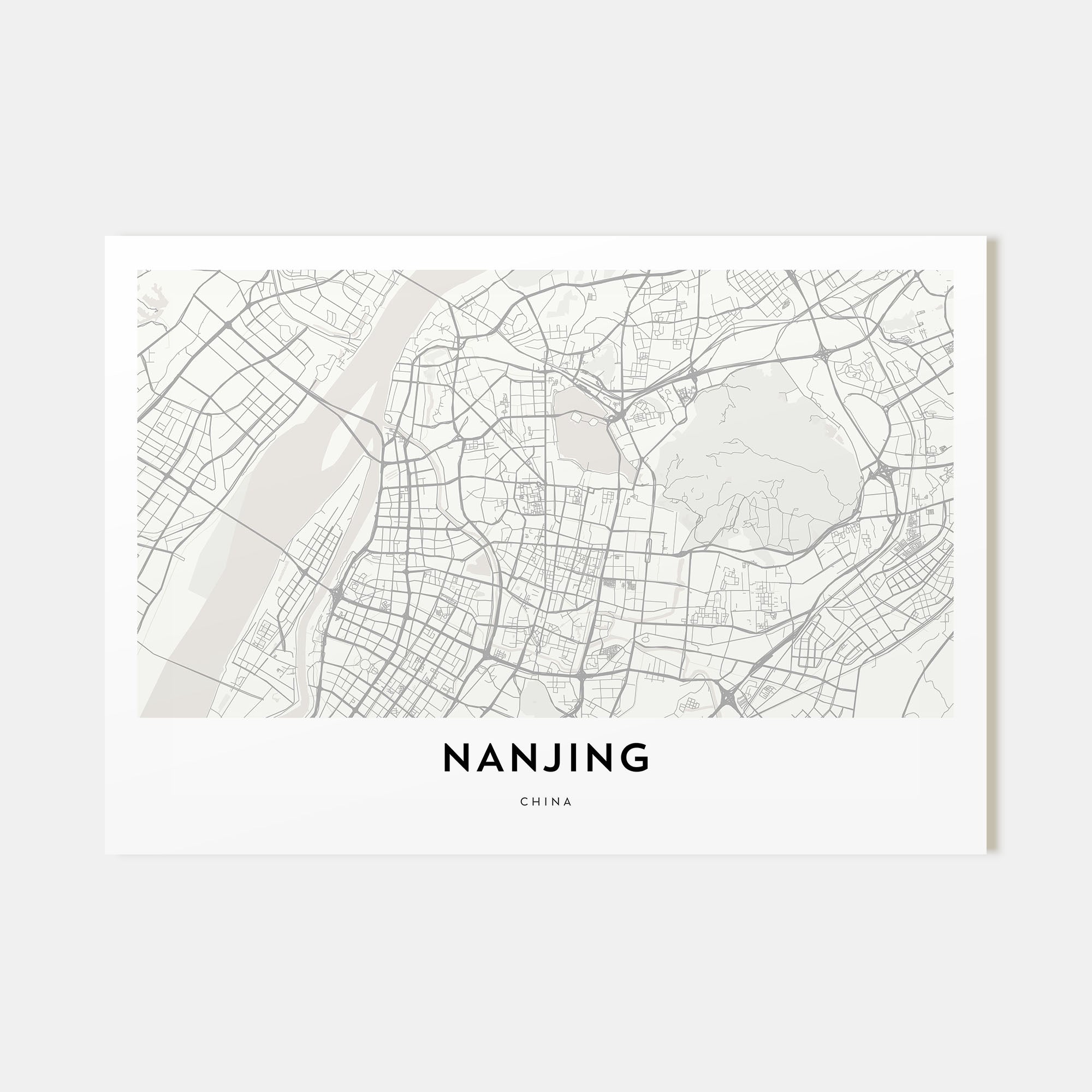 Nanjing Map Landscape Poster