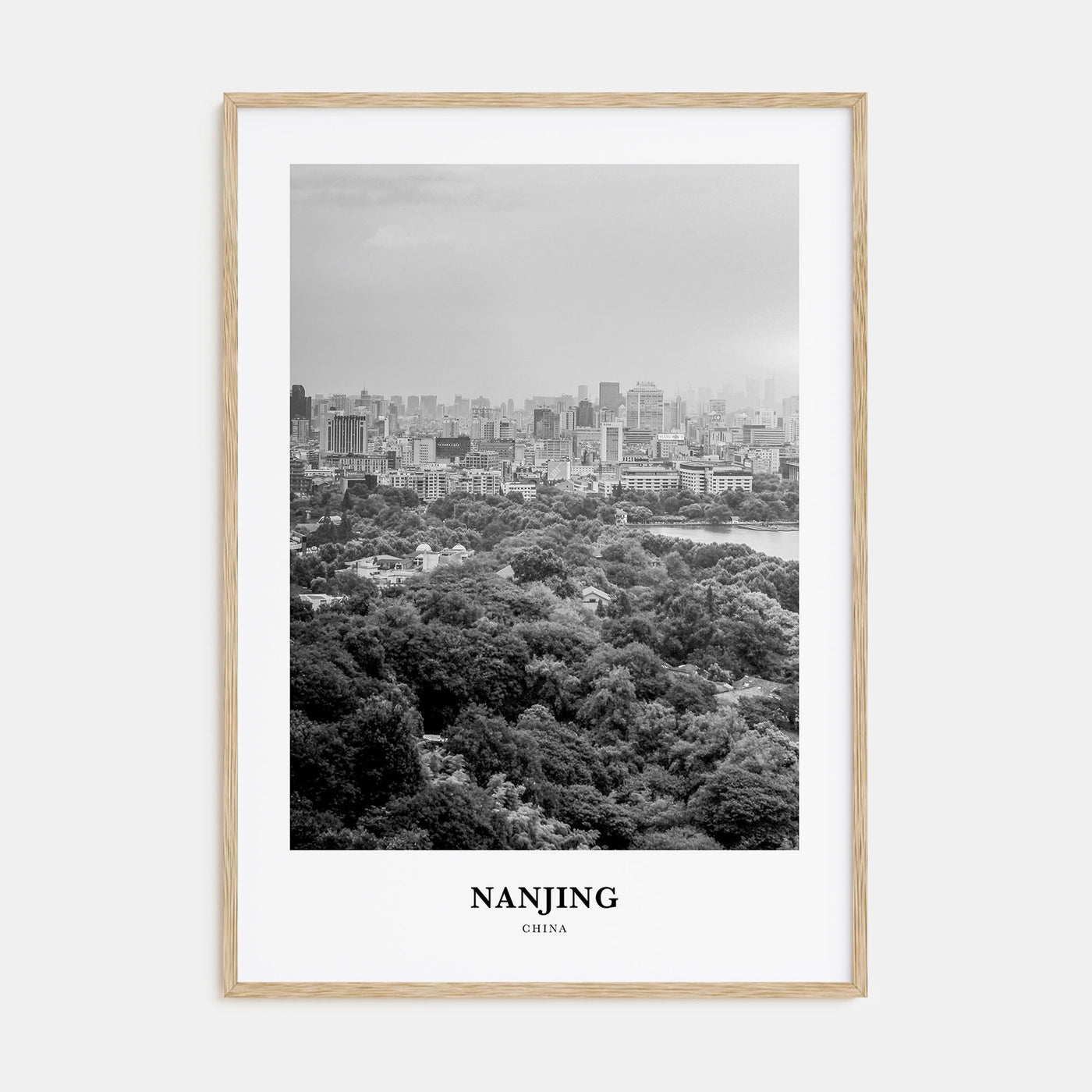 Nanjing Portrait B&W Poster