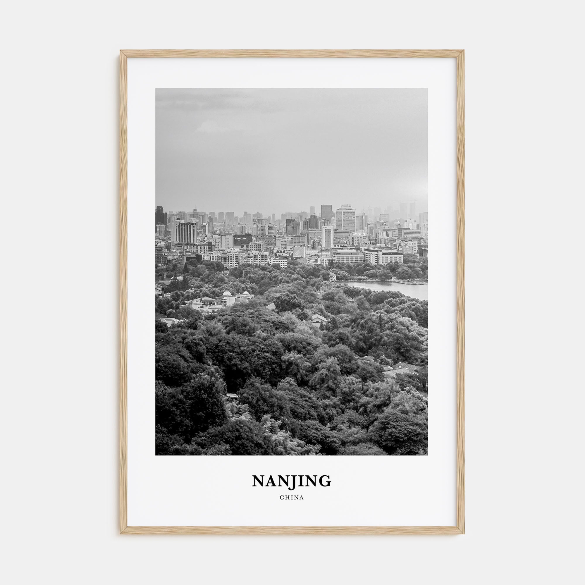 Nanjing Portrait B&W Poster