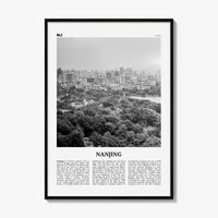 Nanjing Print Black and White, Nanjing Wall Art, Nanjing Poster, Nanjing Photo, Nanjing Wall Décor, Nanjing Map, China