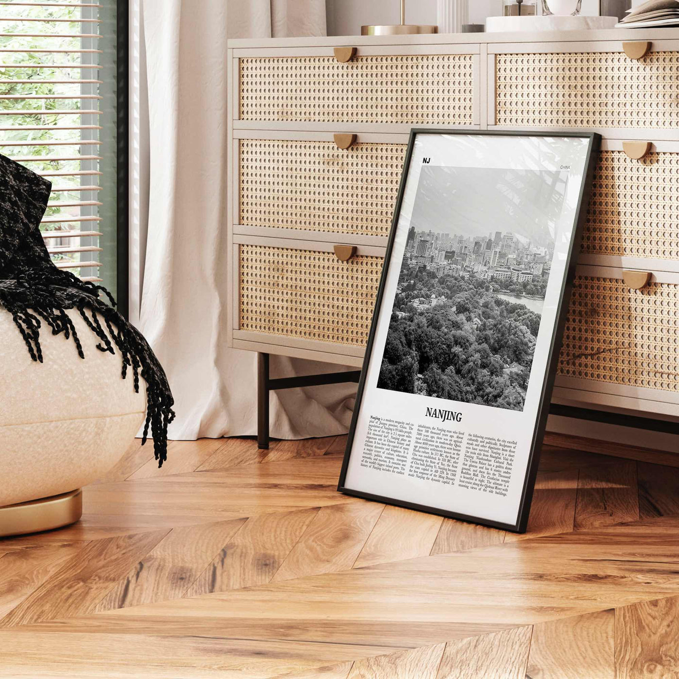 Nanjing Print Black and White, Nanjing Wall Art, Nanjing Poster, Nanjing Photo, Nanjing Wall Décor, Nanjing Map, China