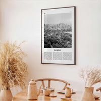 Nanjing Print Black and White, Nanjing Wall Art, Nanjing Poster, Nanjing Photo, Nanjing Wall Décor, Nanjing Map, China