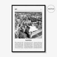 Nantes Print Black and White, Nantes Wall Art, Nantes Poster, Nantes Photo, Nantes Wall Décor, France, Pays de la Loire