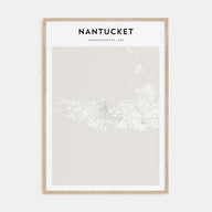 Nantucket Map Portrait Poster