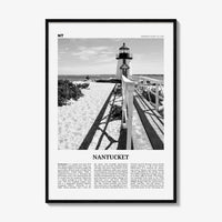Nantucket Print Black and White, Nantucket Wall Art, Nantucket Poster, Nantucket Photo, Nantucket Wall Décor, Massachusetts, USA