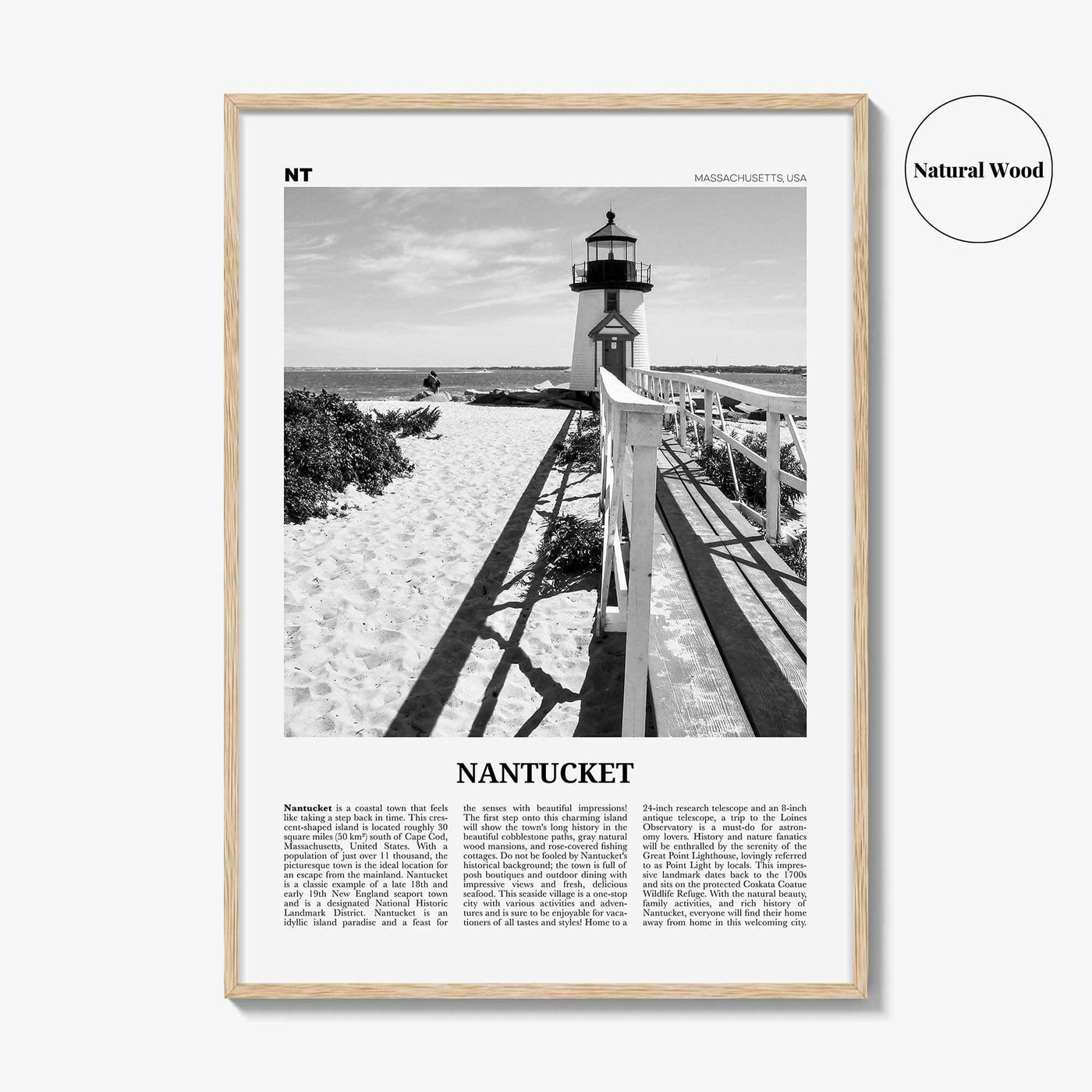 Nantucket Print Black and White, Nantucket Wall Art, Nantucket Poster, Nantucket Photo, Nantucket Wall Décor, Massachusetts, USA