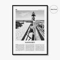 Nantucket Print Black and White, Nantucket Wall Art, Nantucket Poster, Nantucket Photo, Nantucket Wall Décor, Massachusetts, USA